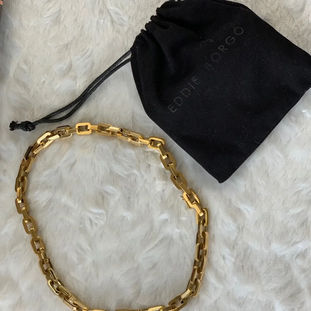 Eddie Borgo gold tone chain link necklace - Picture 3 of 3